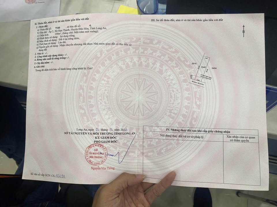 Đất nền Hựu Thạnh, Đức Hòa 100m² giá 1.15 tỷ - Cơ hội đầu tư hấp dẫn!