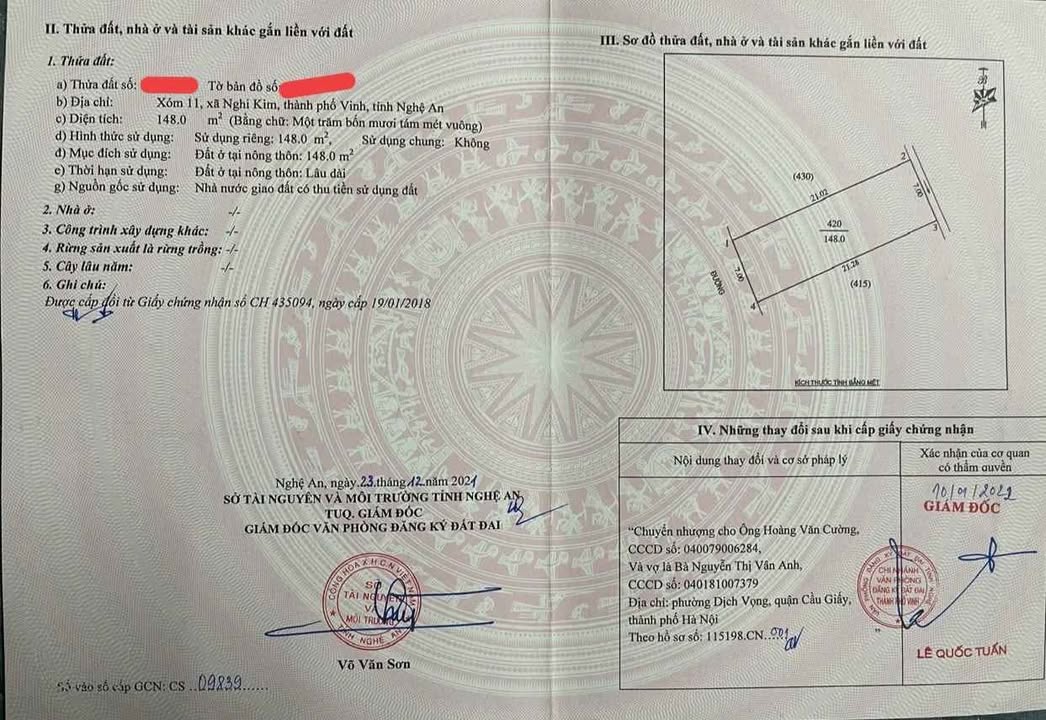 Đất mặt đường Nhân Nghĩa, Nghi Kim 148m² giá 4 tỷ - Cơ hội đầu tư tuyệt vời!