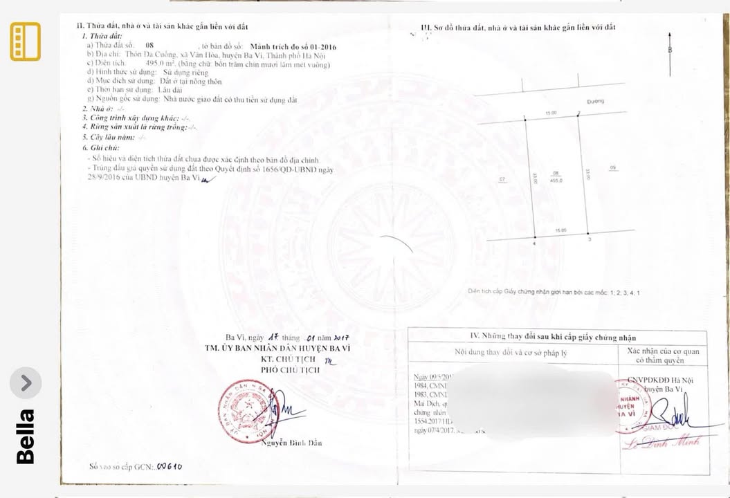 Đất nghỉ dưỡng 495m² tại Vân Hòa, Ba Vì - Mặt tiền rộng 15m, đầu tư sinh lời!