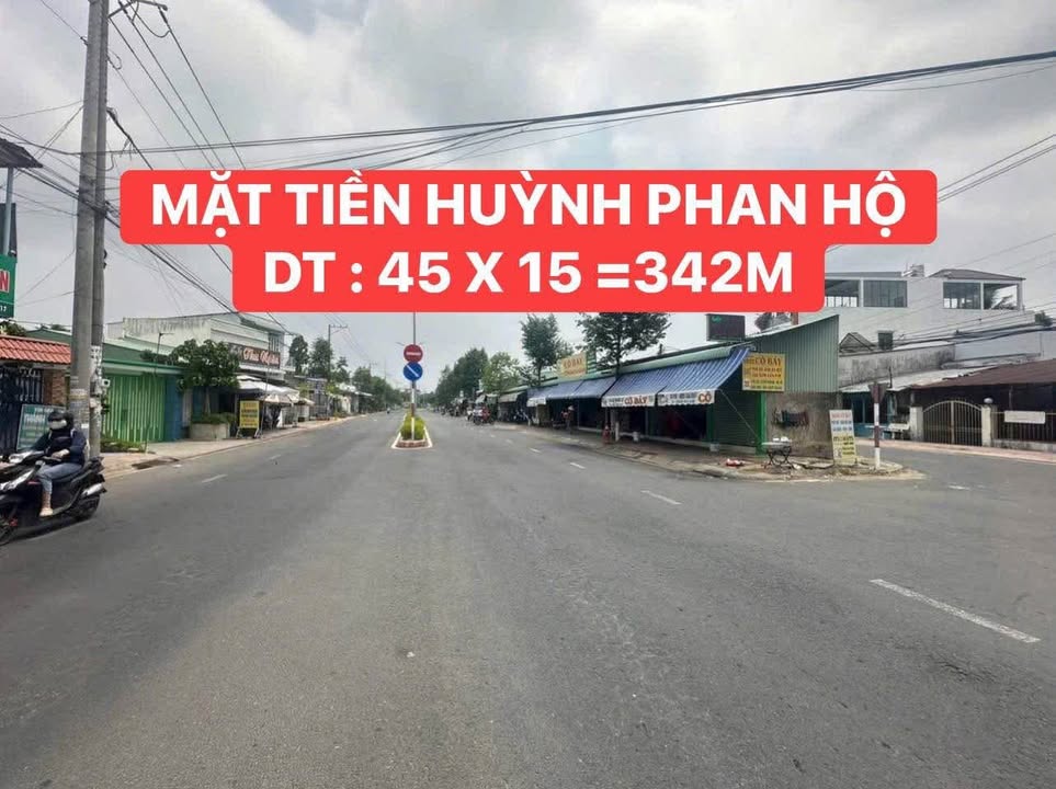 Đất nền 2 mặt tiền đường Huỳnh Phan Hộ, 342m² giá 9.5 tỷ - Cơ hội đầu tư hấp dẫn!