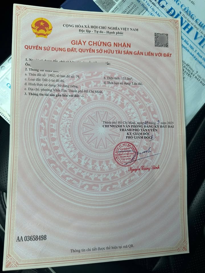 Đất thổ cư 150m² đường N2, phường Vĩnh Tân, giá 1.9 tỷ - Sổ hồng chính chủ!