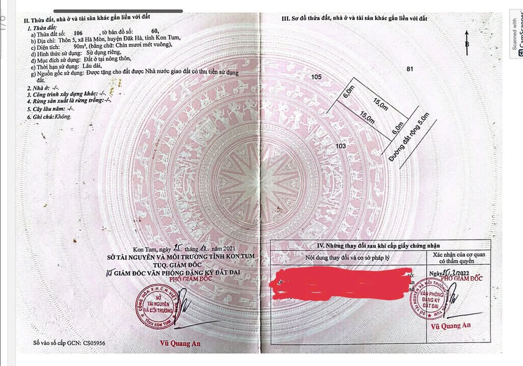 Đất nền trung tâm Đắk Hà 90m² giá 750 triệu - Tiềm năng tăng giá cao!