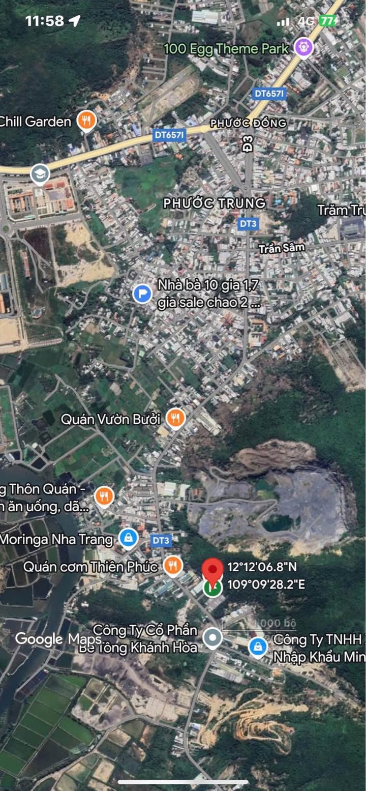 Đất thổ cư Phước Điền Nha Trang 200m² giá chỉ 1.3 tỷ - Đường ô tô vào tận nơi!