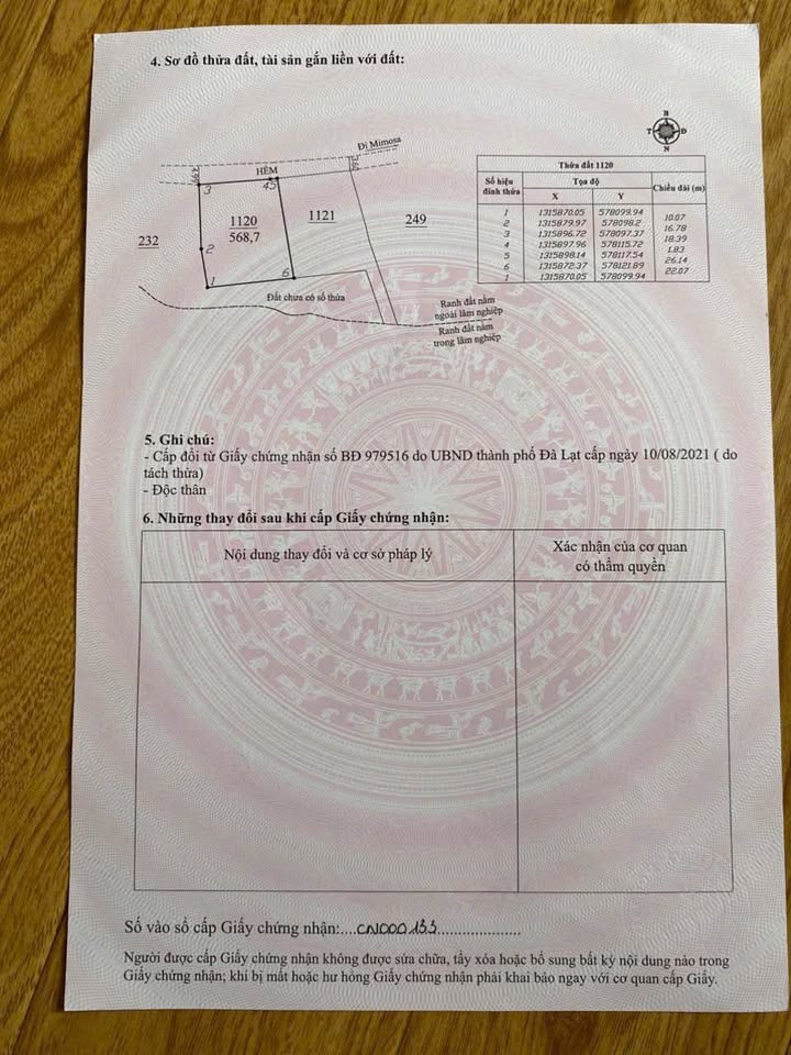 Đất nền Phường Xuân Hương Đà Lạt 568m² giá 1.9 tỷ - Sổ đỏ chính chủ sang tên ngay!