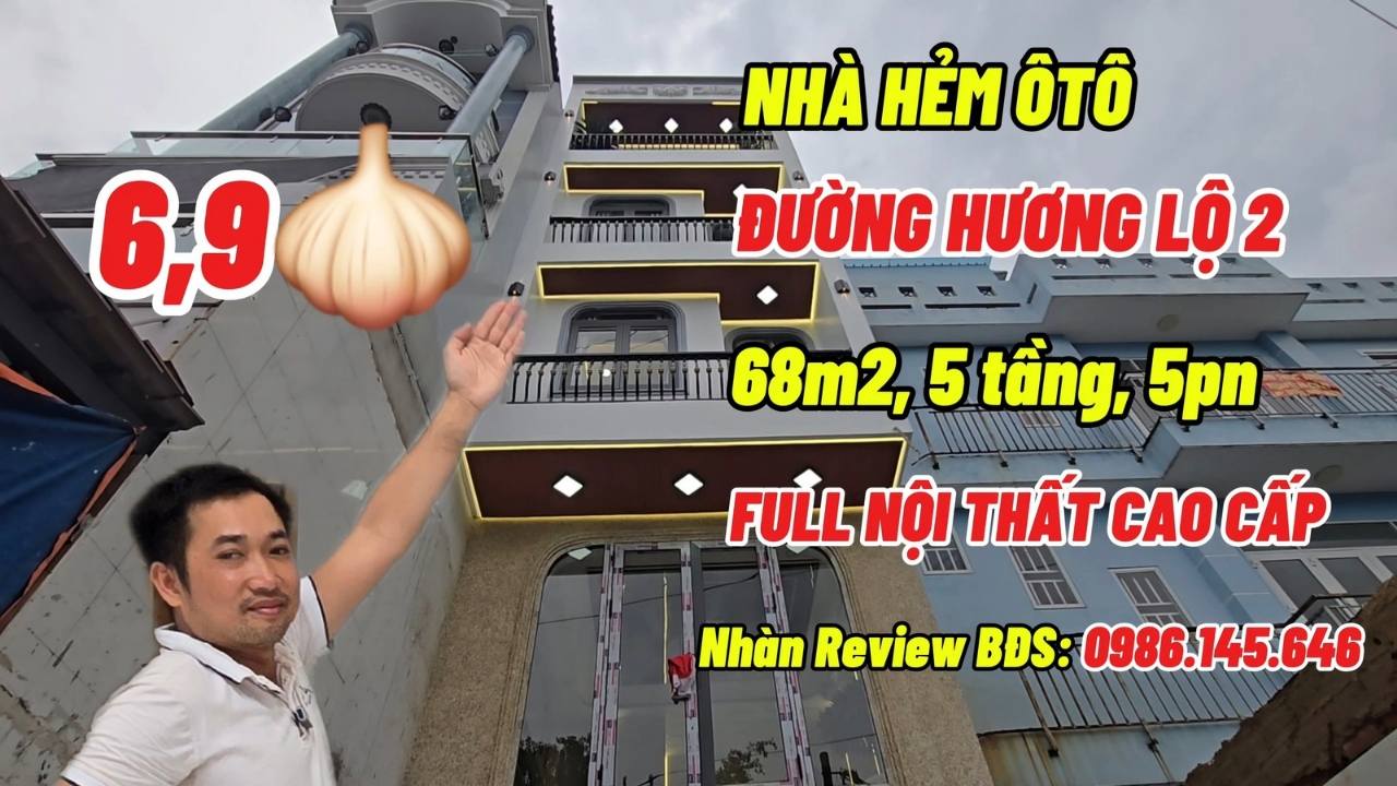 Nhà 5 tầng tại Hương Lộ 2, Bình Tân 67m² giá 6 tỷ - Đầu tư sinh lời ngay!