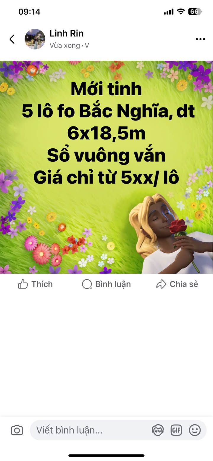 Đất nền Bắc Nghĩa, Đồng Hới 111m² giá chỉ 500 triệu - Sổ đỏ chính chủ!