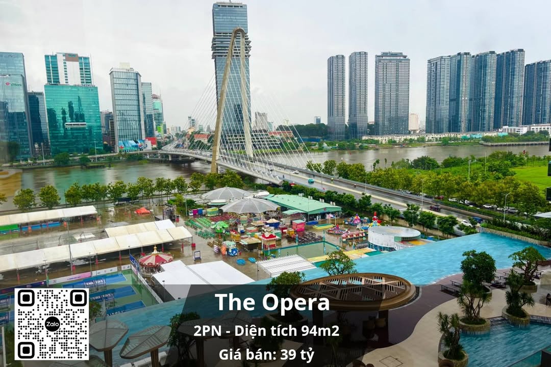 Căn hộ 2PN The Opera Thủ Đức 94m² giá 39 tỷ - Thiết kế hiện đại, view đẹp!