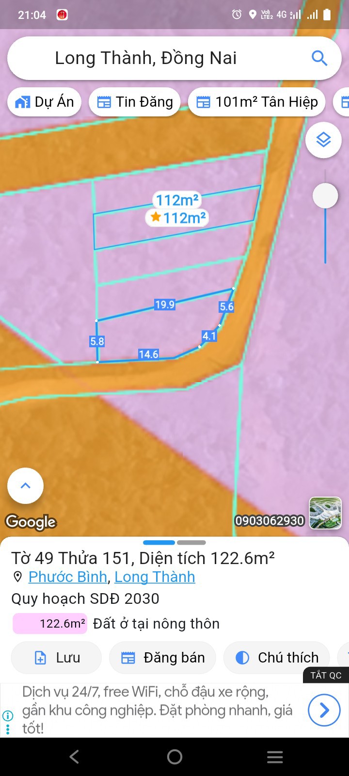Đất nền Ấp 1 Phước Bình, Long Thành 122m² giá 1 tỷ - Lô góc 2 mặt tiền thuận lợi!