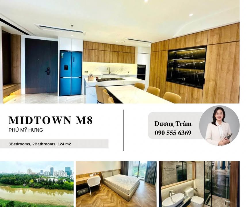 Căn hộ Midtown M8 quận 7, 124m² giá 17 tỷ - View sông thoáng mát!