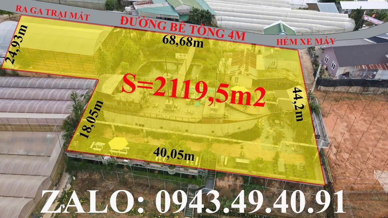 Đất nền phường 11 TP Đà Lạt 2119m² giá chỉ 11 tỷ - Sổ riêng chính chủ!