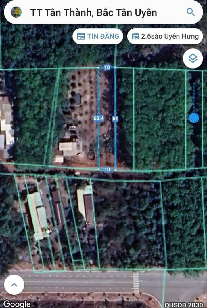 Đất nền đường Tân Thành, thị trấn Tân Thành, 603m² giá 2 tỷ - Cơ hội đầu tư hiếm có!