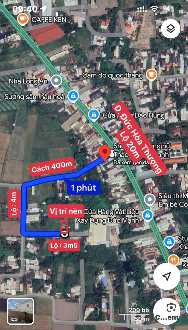 Đất nền chính chủ Đức Hòa Thượng 500m² - Đầu tư sinh lời ngay!