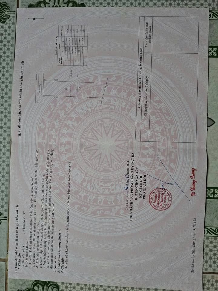 Đất mặt tiền Quốc lộ 50, xã Song Bình, Chợ Gạo, 146m² chỉ 2.55 tỷ - Đầu tư sinh lời ngay!