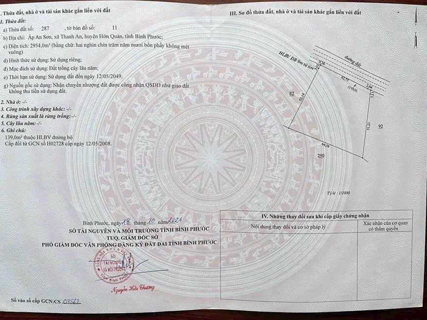 Đất nền ấp An Sơn, xã Thanh An, huyện Hớn Quản, Đồng Nai 2210m² - Cơ hội đầu tư hấp dẫn!