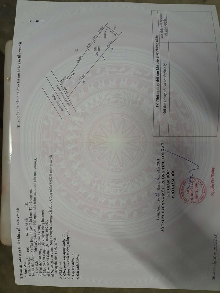 Đất ở xã Tân Hòa, huyện Bến Lức 2666m² giá 4 tỷ - Mặt tiền bờ kênh