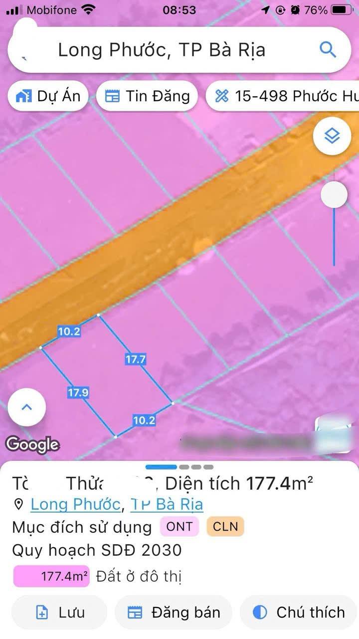 Đất biệt thự Hòa Long Bà Rịa 180m² giá 1.49 tỷ - Cơ hội đầu tư hiếm có!