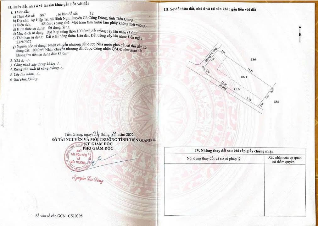 Đất thổ cư 306m² Bình Nghị Gò Công Đông, giá chỉ 600 triệu - Đầu tư sinh lời ngay!