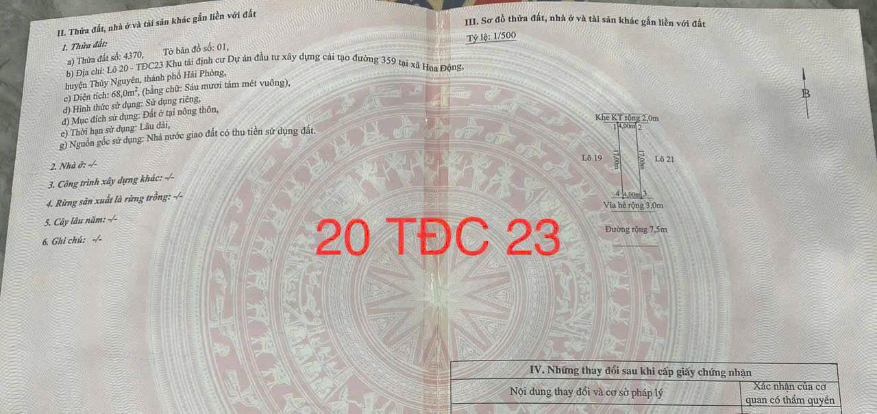 Đất nền Hoàng Huy Green River 68m² giá 3.6 tỷ - Vị trí vàng, phong thủy vượng khí!