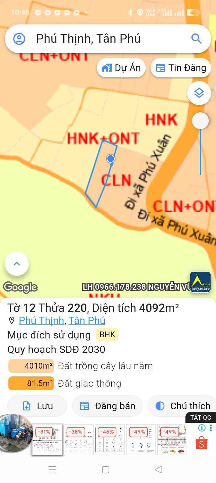 Đất chính chủ 16.000m² tại Phú Thịnh, Tân Phú - Mặt tiền đường lớn, sổ đỏ rõ ràng!