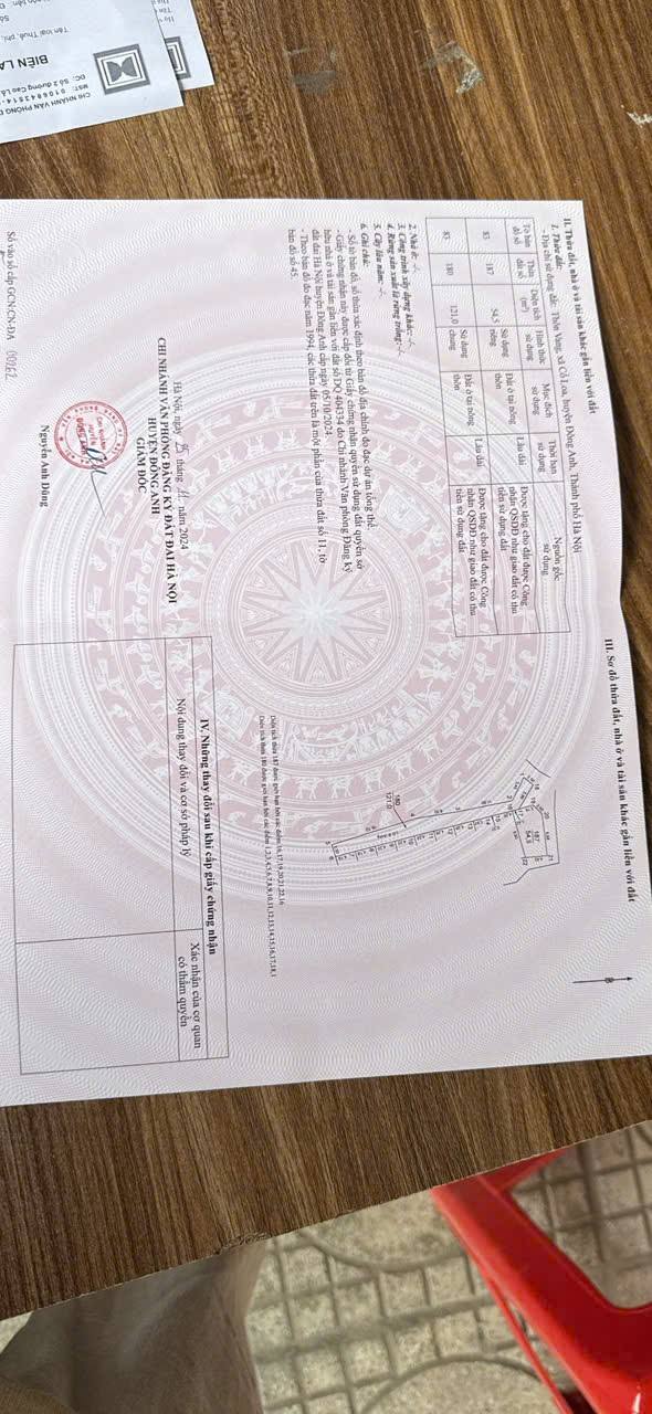 Đất nền 54m² tại xóm Vang, Đông Anh - Đường ô tô vào tận nơi, giá tốt thỏa thuận!