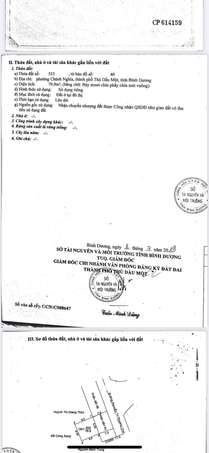 Nhà mặt tiền Nguyễn Tri Phương, Phường Chánh Nghĩa, Thủ Dầu Một 81.225m² giá 5 tỷ - Đầu tư sinh lời ngay!