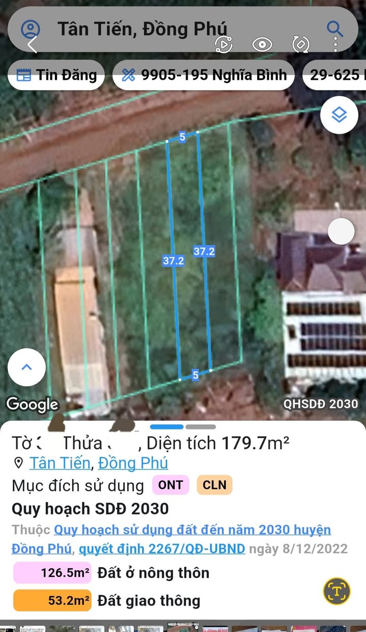 Đất nền Tân Tiến, Đồng Phú 185m² giá 700 triệu - Đầu tư sinh lời ngay!