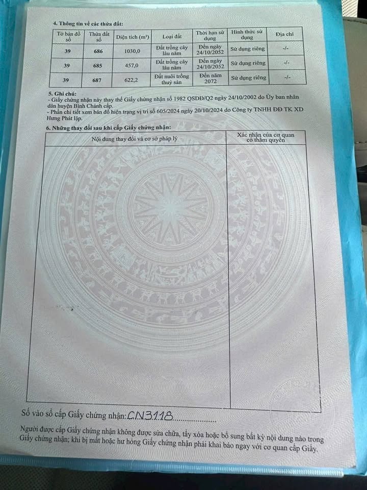 Đất vườn Bình Chánh 2109m² giá 4 tỷ - Cơ hội đầu tư tuyệt vời!