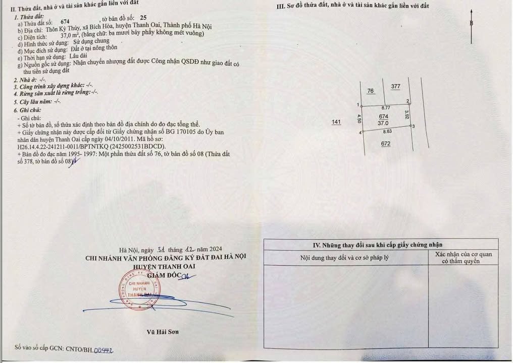 Nhà riêng thôn Kỳ Thủy, xã Bình Minh 37m² giá 5 tỷ - Sẵn sàng vào ở ngay!