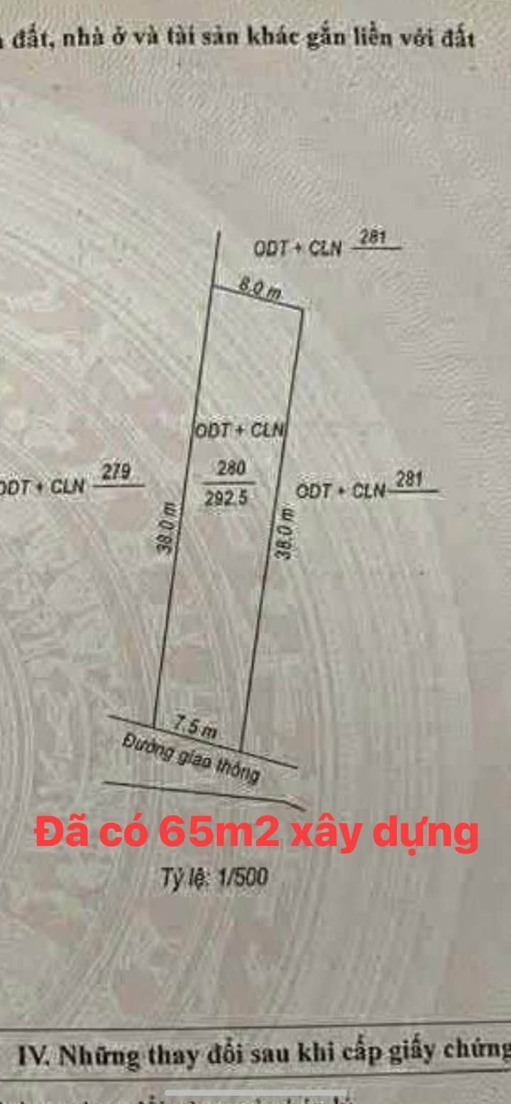 Đất nền mặt tiền Nguyễn Duy Thiệu 292m² giá 820 triệu - Cơ hội đầu tư hiếm có!