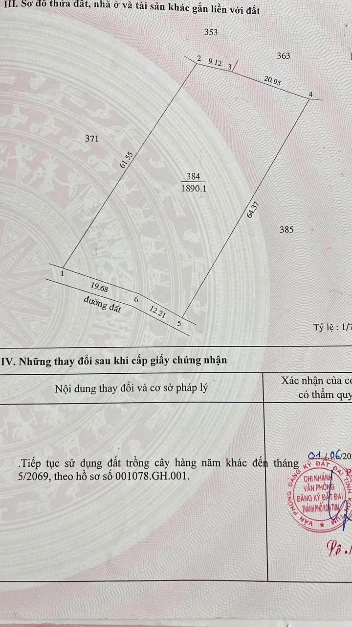 Đất nông nghiệp tại thôn 6, Đoàn Kết, Kon Tum 2080m² - Giá chỉ 300 triệu