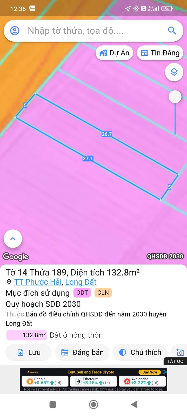 Đất nền Long Điền 135m² giá 1.1 tỷ - Cách biển chỉ 6km!