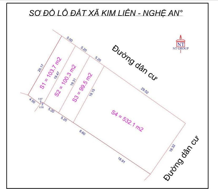 Đất nền Kim Liên Nam Đàn 104m² giá thỏa thuận - Vị trí thuận lợi gần trường học!