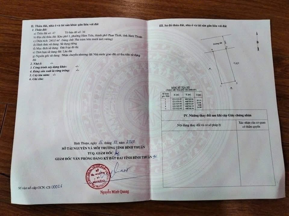 Đất nền khu phố 1, Hàm Tiến, Phan Thiết 240m² giá 8.5 tỷ - Đầu tư sinh lời lý tưởng!