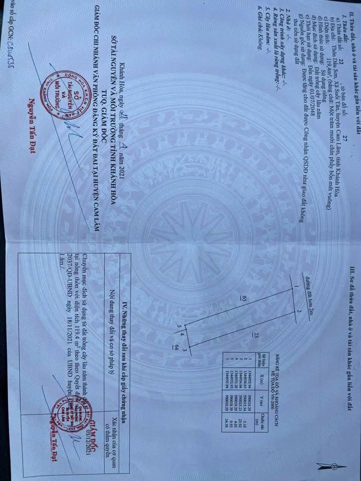 Đất nền Suối Tân, Cam Lâm 119m² giá 950 triệu - Đầu tư sinh lời ngay!