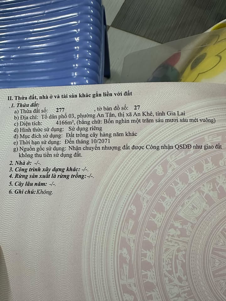 Đất sào chính chủ tại phường An Tân, TX An Khê 4500m² giá 7 tỷ - Cơ hội đầu tư tuyệt vời!
