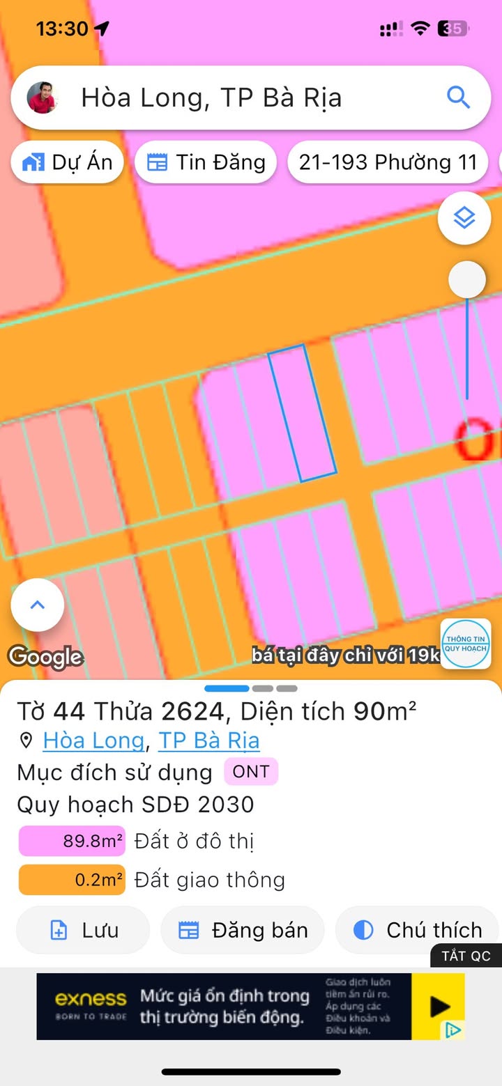 Đất nền đẹp tại Tam Long, TP Bà Rịa 90m² giá 2.5 tỷ - Đầu tư sinh lời ngay!