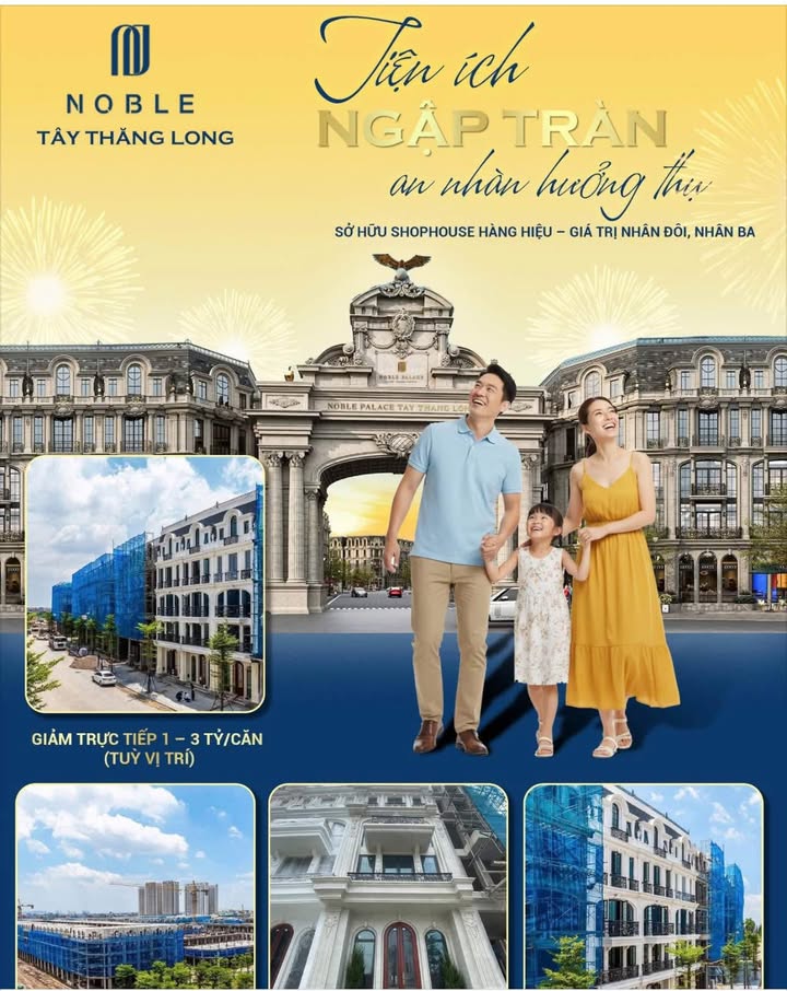 Shophouse Noble Palace Tây Thăng Long 177m² giá chỉ 3.5 tỷ - Đầu tư sinh lời ngay!
