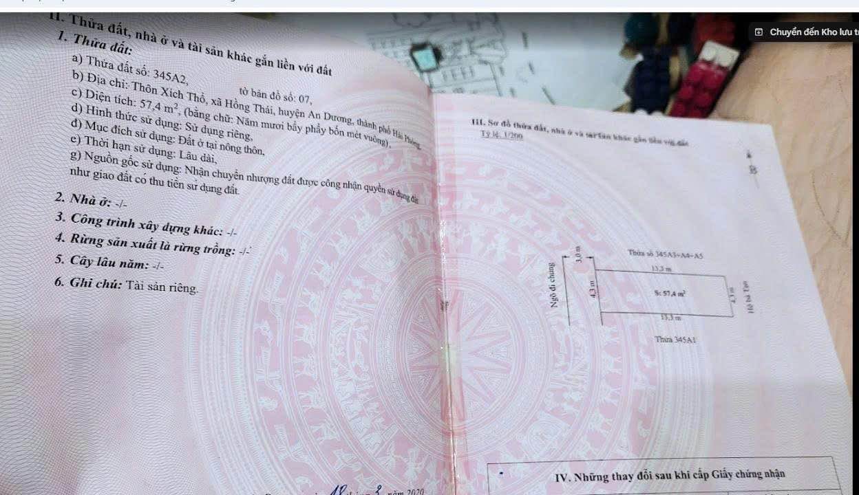 Đất nền phường An Hải, quận An Dương 57m² giá 900 triệu - Cơ hội đầu tư vàng!