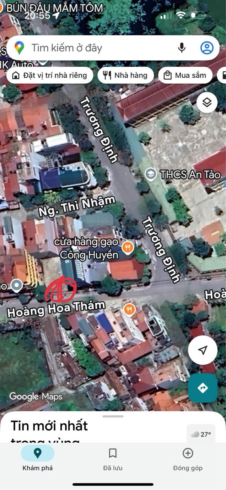 Đất nền đường Hoàng Hoa Thám, phường An Tảo, TP Hưng Yên 78m² - Giá chỉ 6 tỷ!