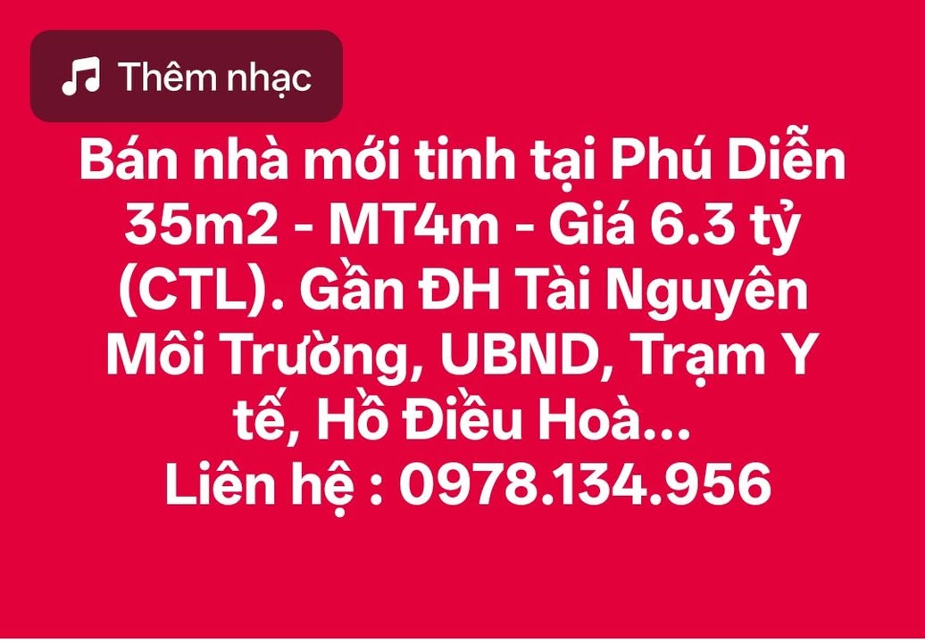 Nhà đẹp Phú Diễn 35m² giá 6.3 tỷ - Ô tô đỗ cửa, tiện ích xung quanh