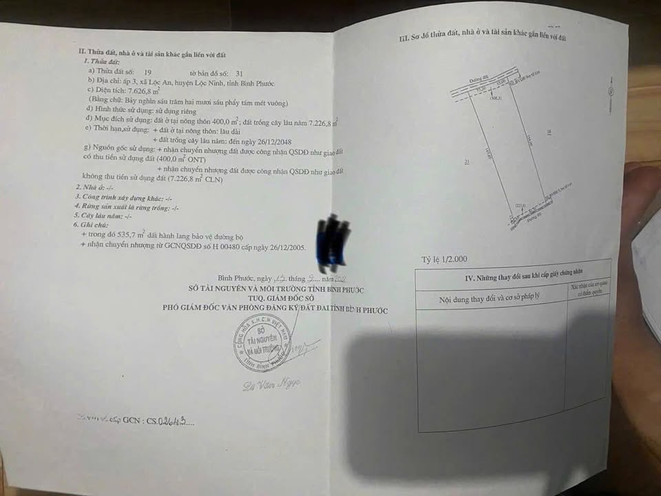 Đất Farm 7626m² tại Lộc An, Lộc Ninh, Bình Phước - Giá chỉ 4 tỷ, Sổ đỏ chính chủ!