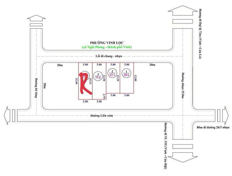 Đất nền phường Vinh Lộc 60m² giá 970 triệu - Cơ hội đầu tư hiếm có!