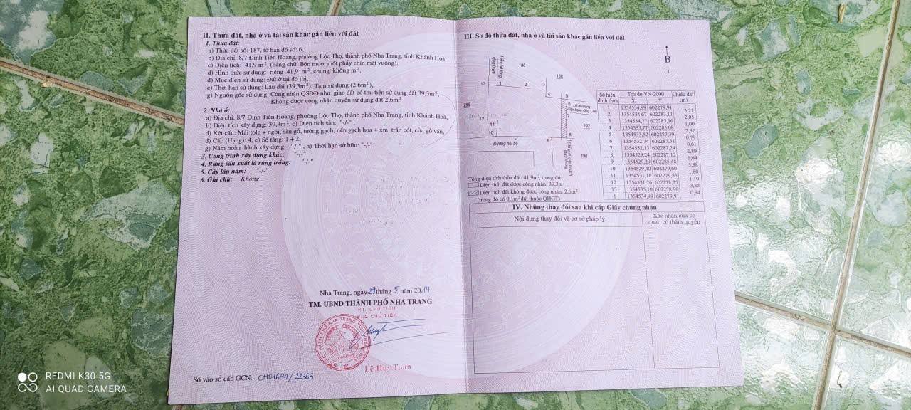 Nhà hẻm Đinh Tiên Hoàng Nha Trang 41.9m² giá 3.5 tỷ - Sẵn sàng vào ở ngay!