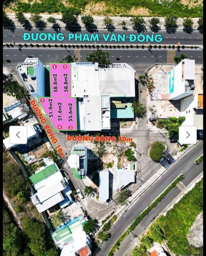 Đất mặt tiền biển Phạm Văn Đồng Nha Trang 273m² giá 50 tỷ - Cơ hội đầu tư sinh lời cao!