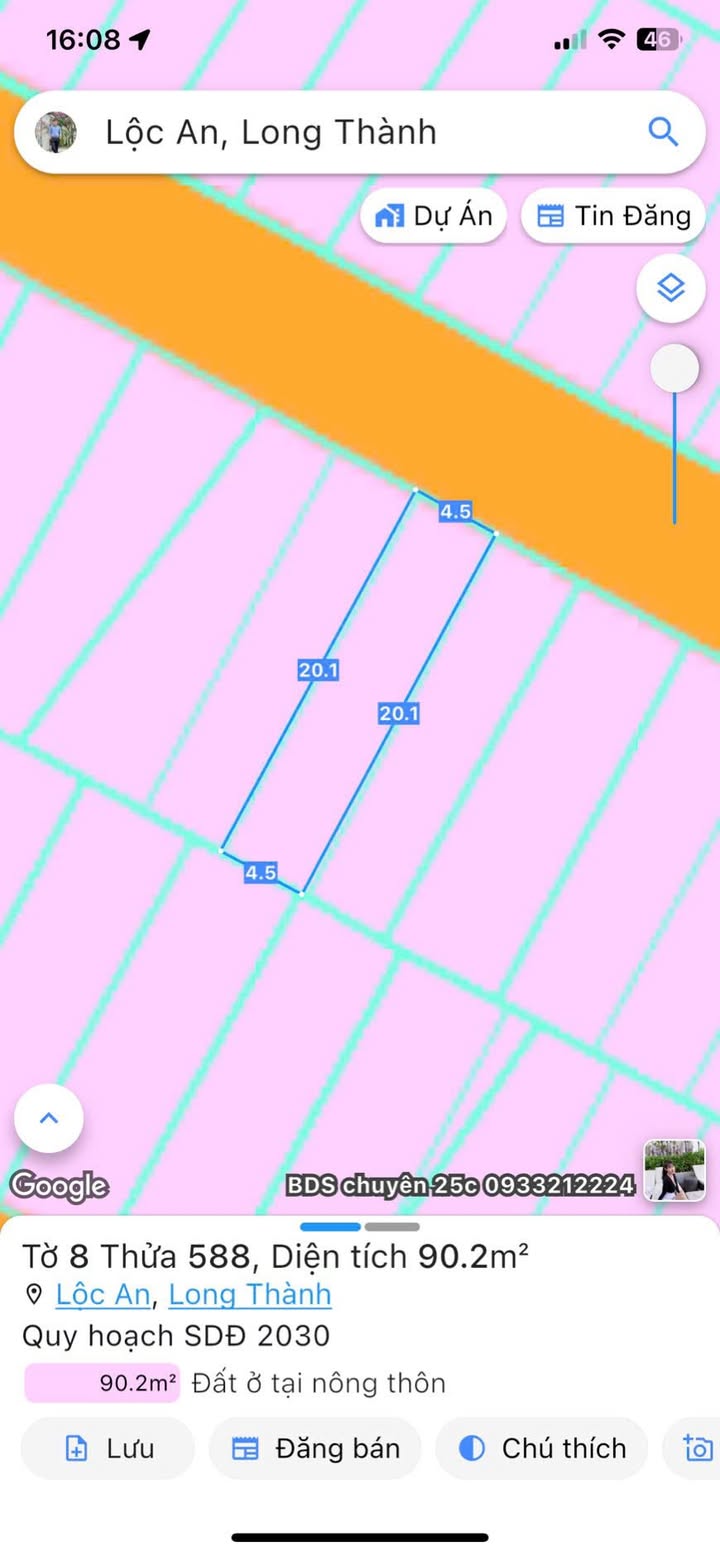 Đất thổ cư 90m² xã Lộc An giá 1 tỷ - Sổ đỏ chính chủ, bán gấp!