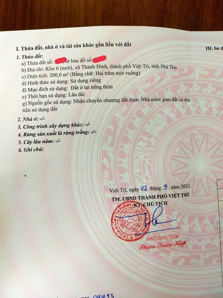 Đất nền Hy Cương Lâm Thao 200m² giá 2 tỷ - Đường thông ô tô tránh