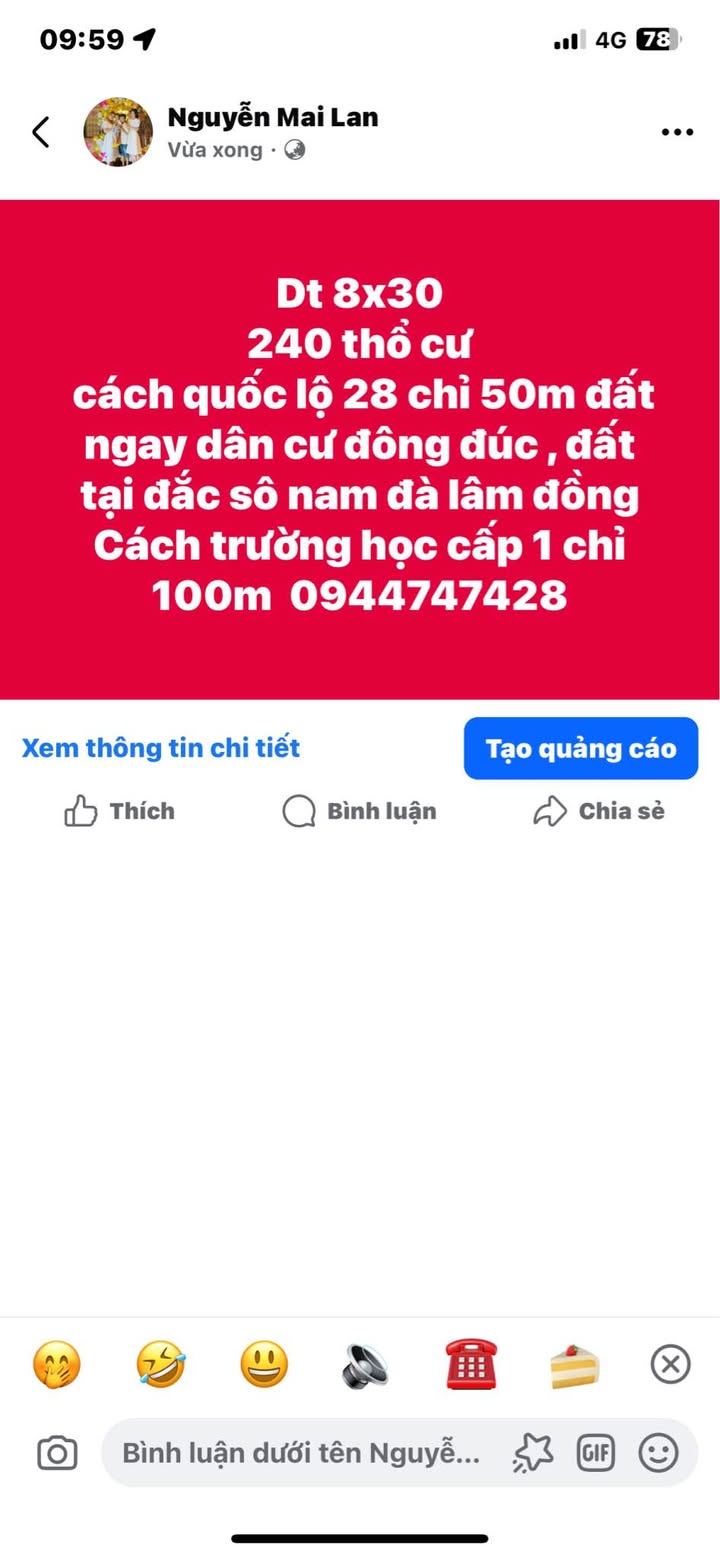 Đất thổ cư Đắk Sôr, Krông Nô 240m² giá 600 triệu - Đầu tư sinh lời ngay!
