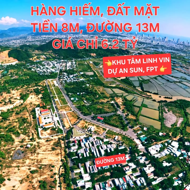 Đất Tái Định Cư Đất Lành, Nha Trang 128m² giá 6.2 tỷ - Mặt tiền 8m, vị trí đắc địa!