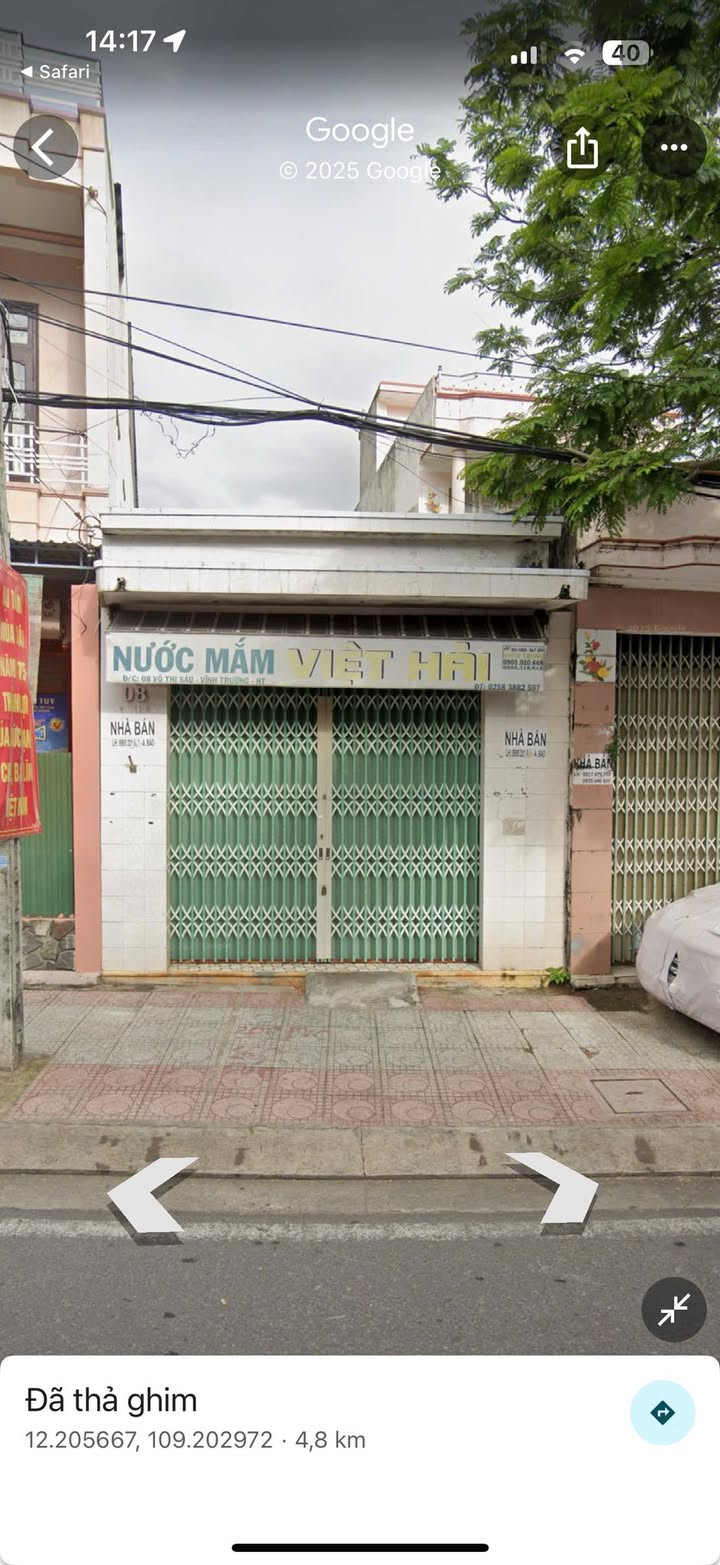 Nhà mặt tiền Võ Thị Sáu Nha Trang 212.9m² giá 15 tỷ - Đầu tư sinh lời hiếm có!