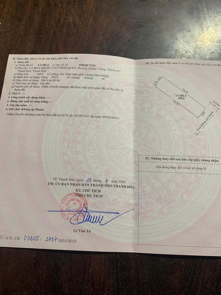 Đất nền Quảng Thắng 100m² giá 2.75 tỷ - Không lỗi phong thủy, giao dịch ngay!